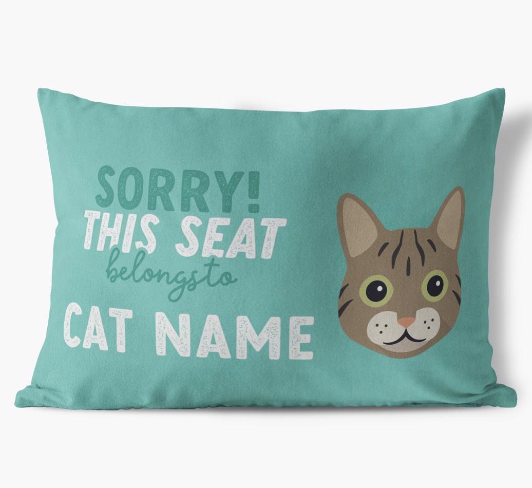 Sorry This Seat Belongs To: Personalized {breedCommonName} Soft Touch Pillow