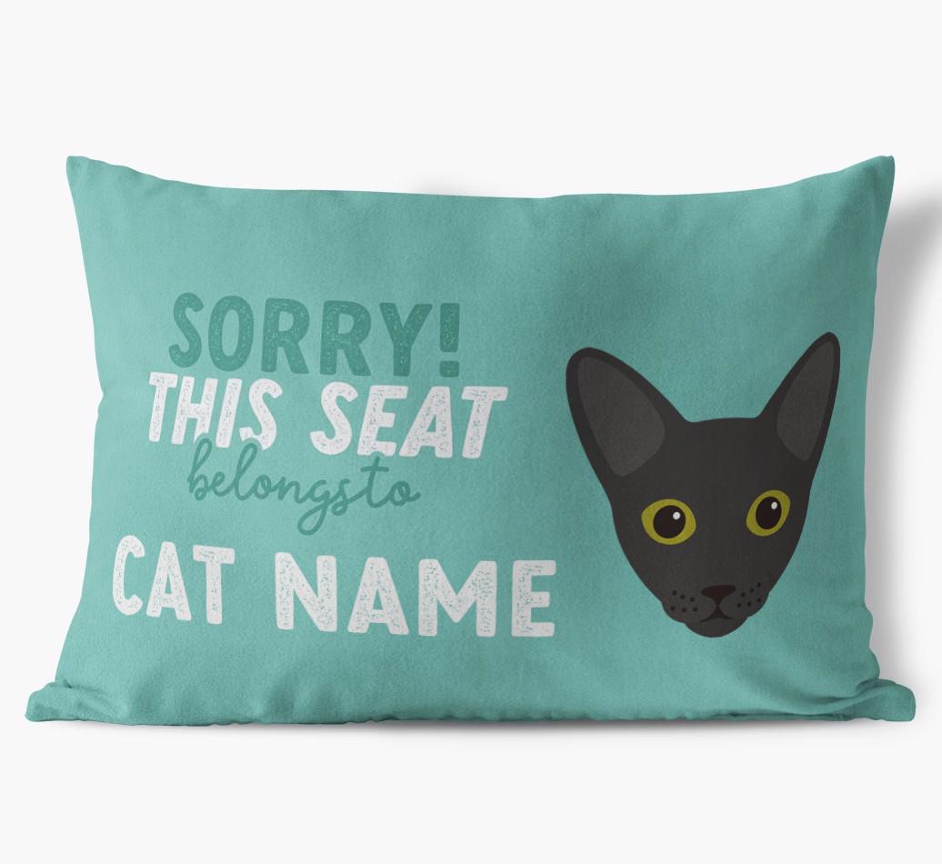 Sorry This Seat Belongs To: Personalized {breedCommonName} Soft Touch Pillow