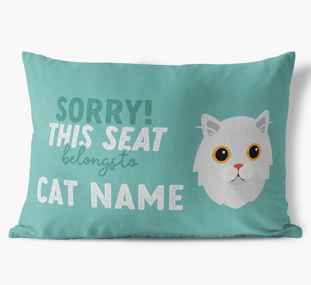 Sorry This Seat Belongs To: Personalized {breedCommonName} Soft Touch Pillow