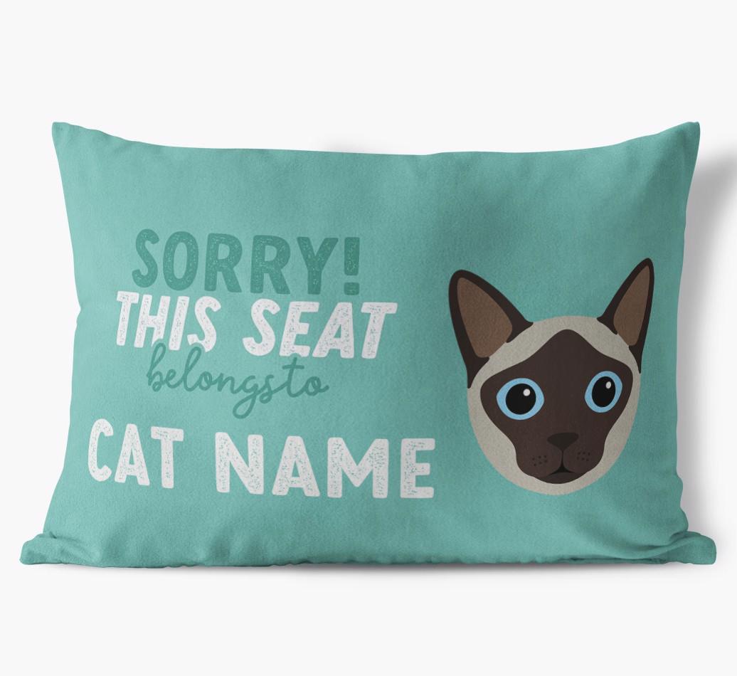 Sorry This Seat Belongs To: Personalized {breedCommonName} Soft Touch Pillow