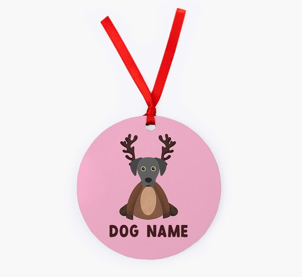 Reindog: Personalized {breedFullName} Christmas Decoration