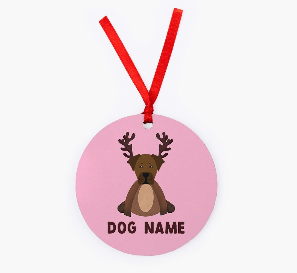 Reindog: Personalised {breedFullName} Christmas Decoration