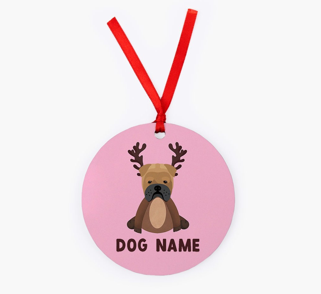 Reindog: Personalized {breedFullName} Christmas Decoration