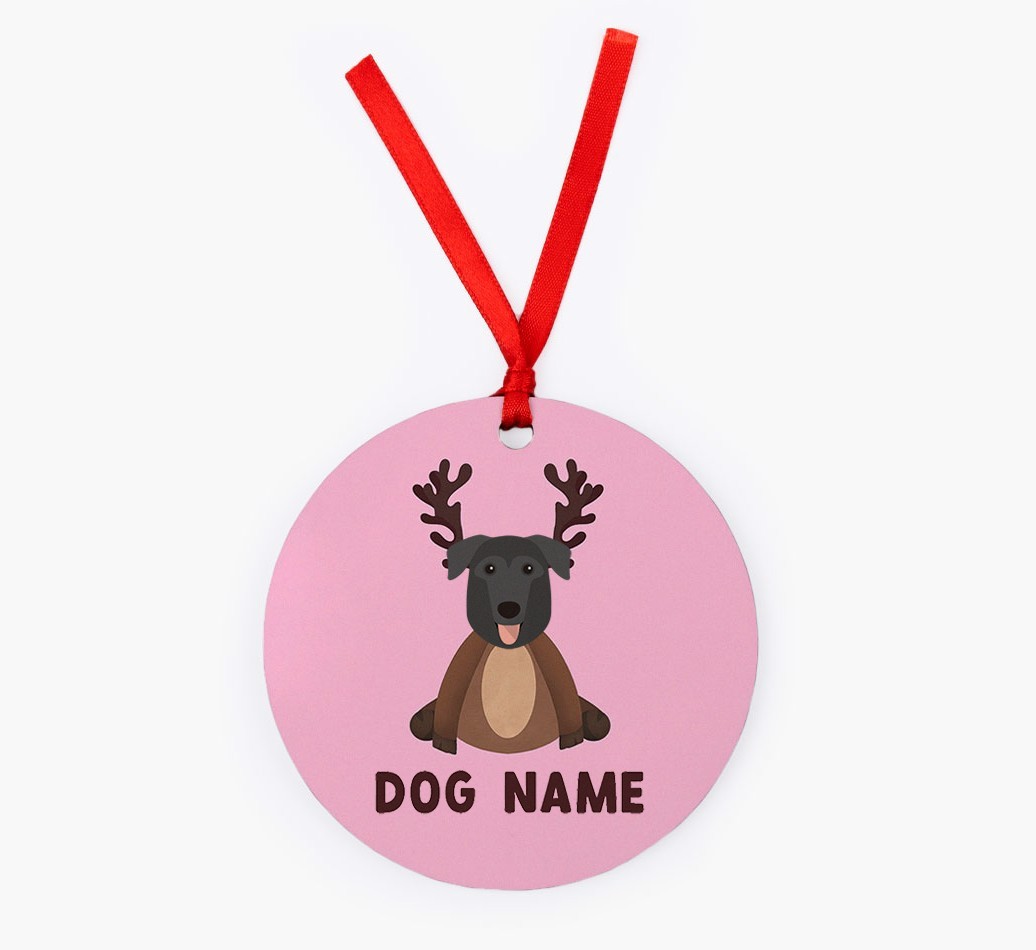 Reindog: Personalized {breedFullName} Christmas Decoration