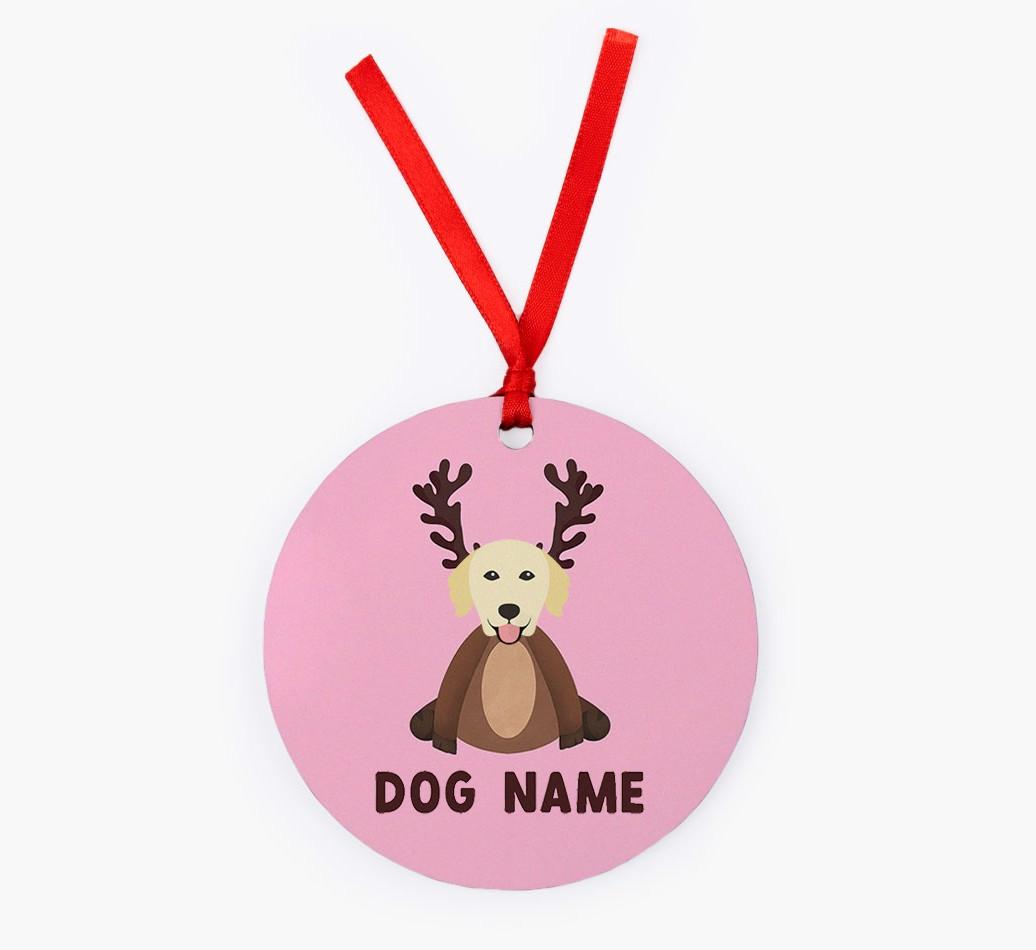 Reindog: Personalized {breedFullName} Christmas Decoration
