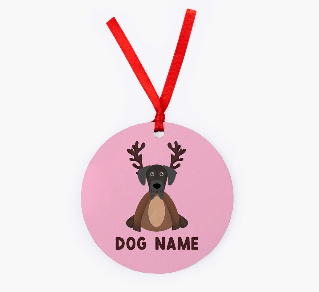 Reindog: Personalized {breedFullName} Christmas Decoration