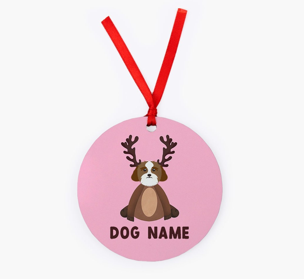 Reindog: Personalized {breedFullName} Christmas Decoration