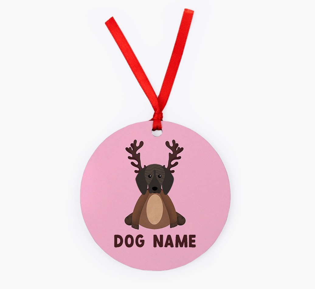 Reindog: Personalized {breedFullName} Christmas Decoration
