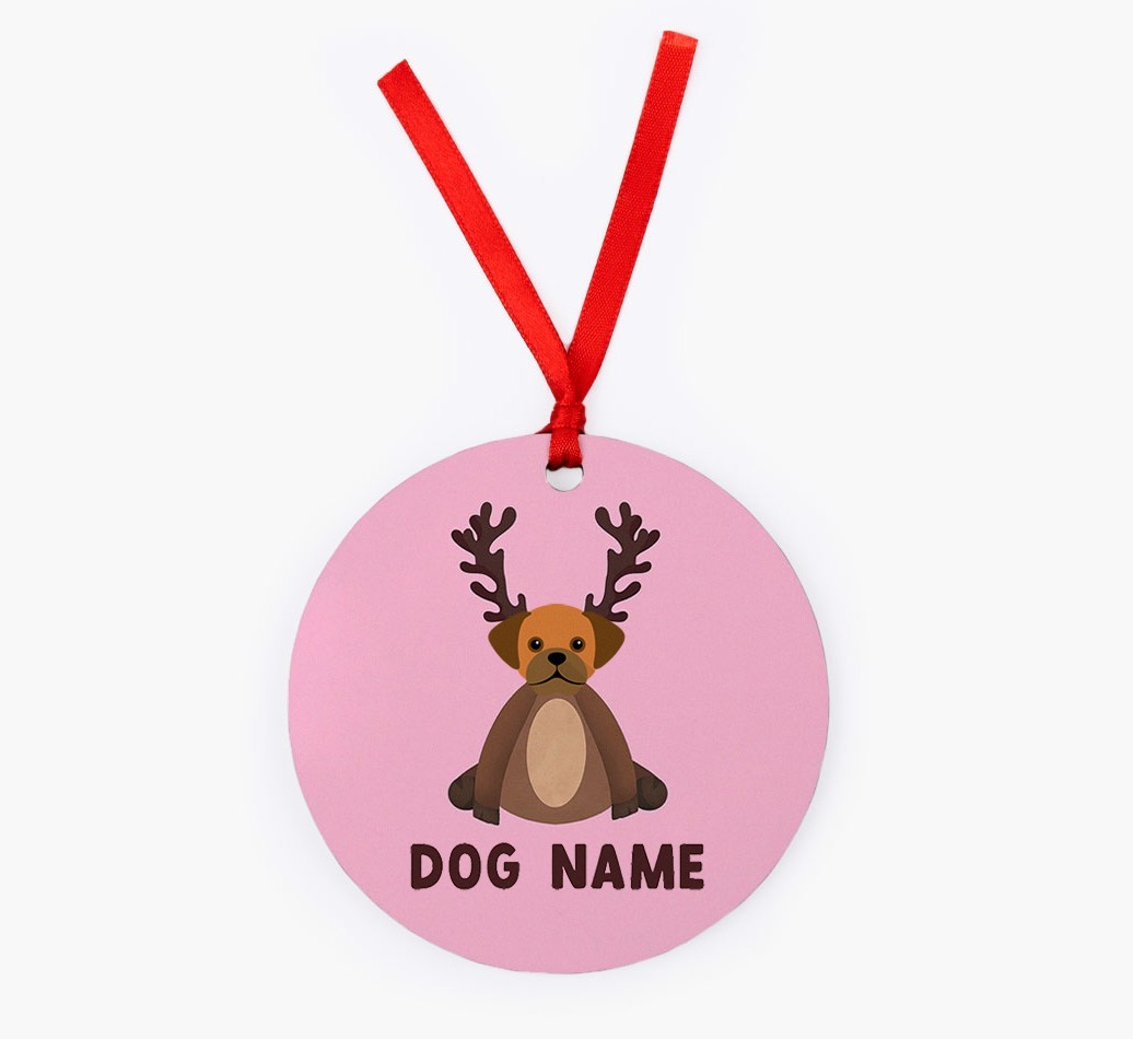 Reindog: Personalized {breedFullName} Christmas Decoration