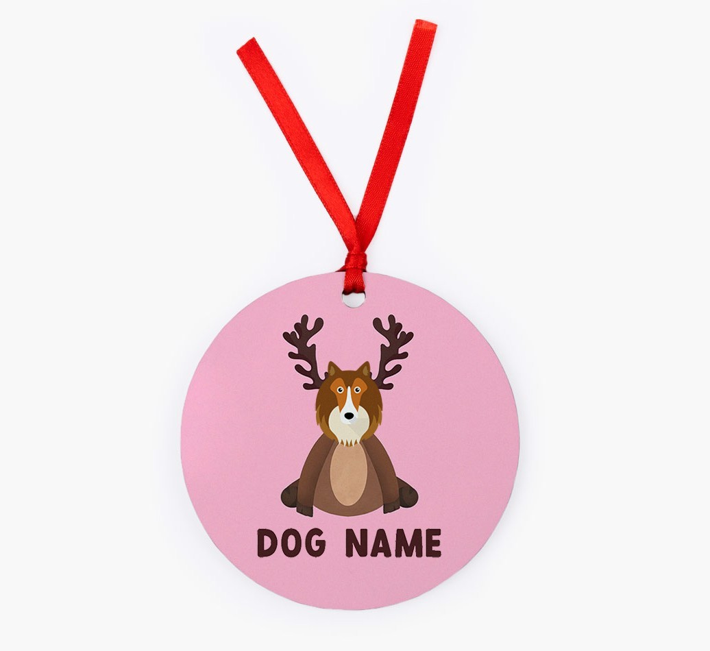 Reindog: Personalized {breedFullName} Christmas Decoration