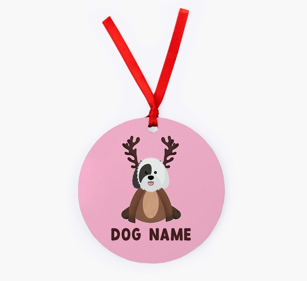 Reindog: Personalized {breedFullName} Christmas Decoration