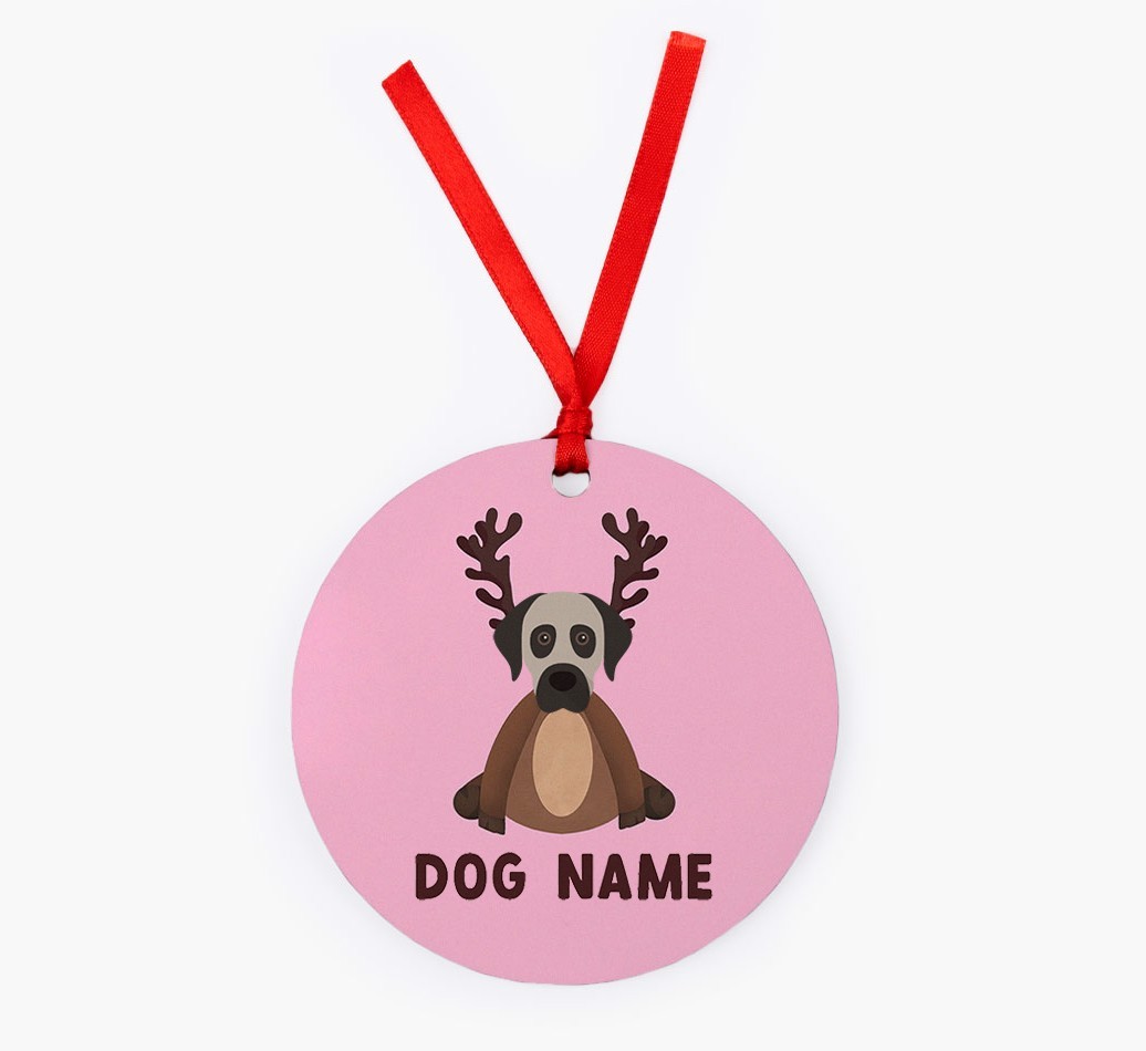 Reindog: Personalized {breedFullName} Christmas Decoration