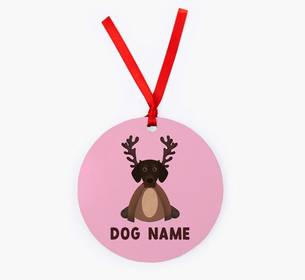 Reindog: Personalized {breedFullName} Christmas Decoration