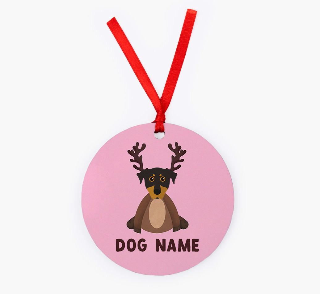 Reindog: Personalized {breedFullName} Christmas Decoration