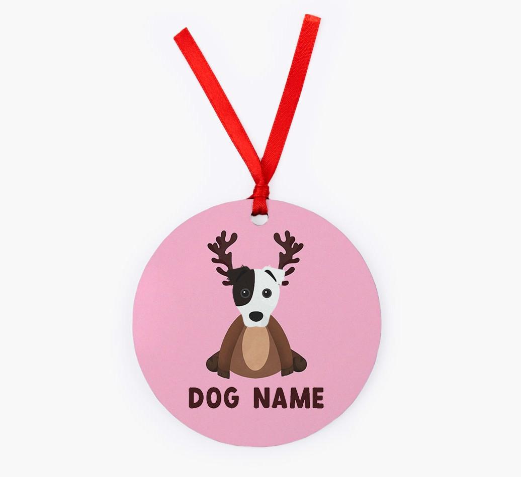 Reindog: Personalized {breedFullName} Christmas Decoration