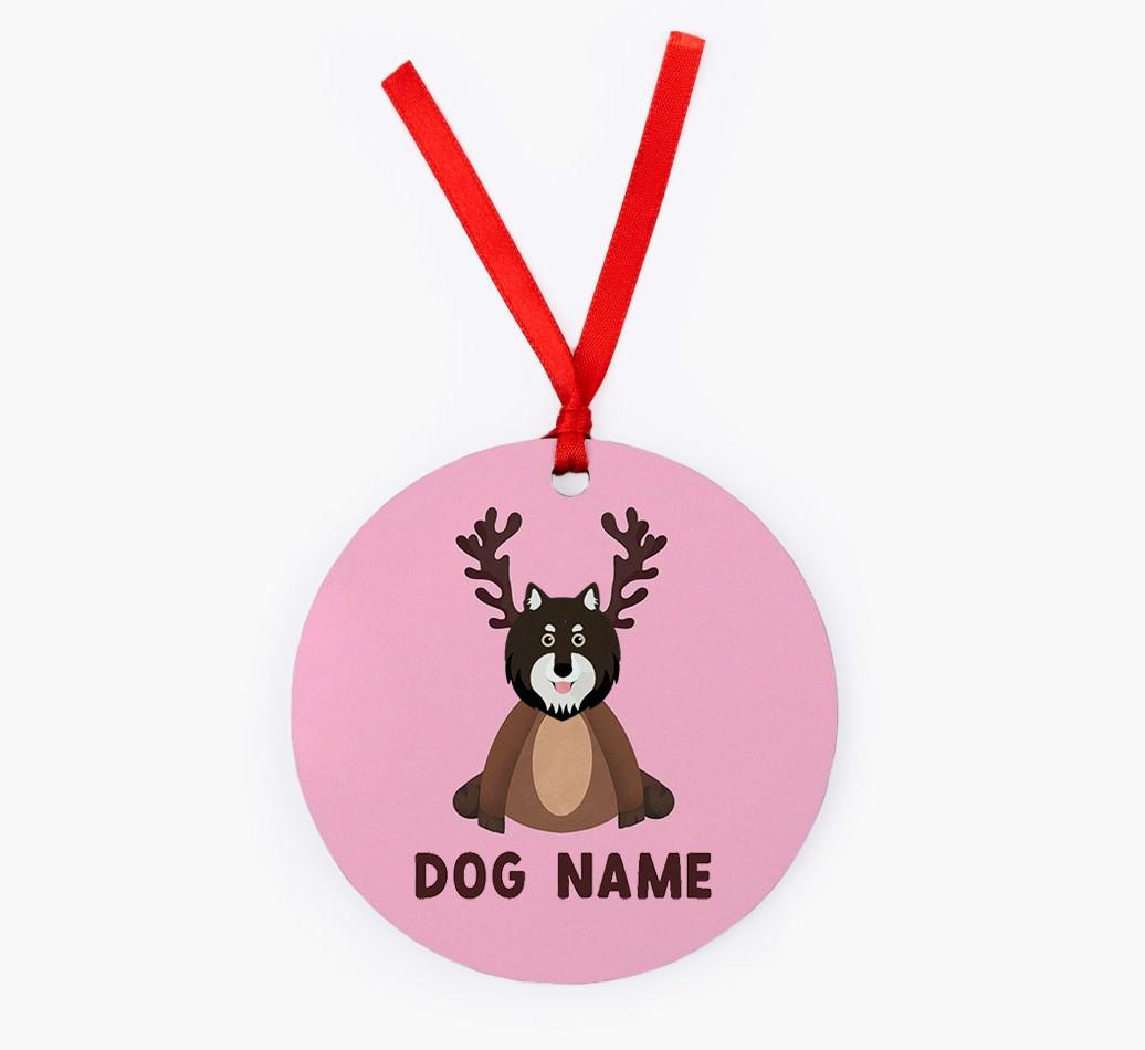 Reindog: Personalized {breedFullName} Christmas Decoration