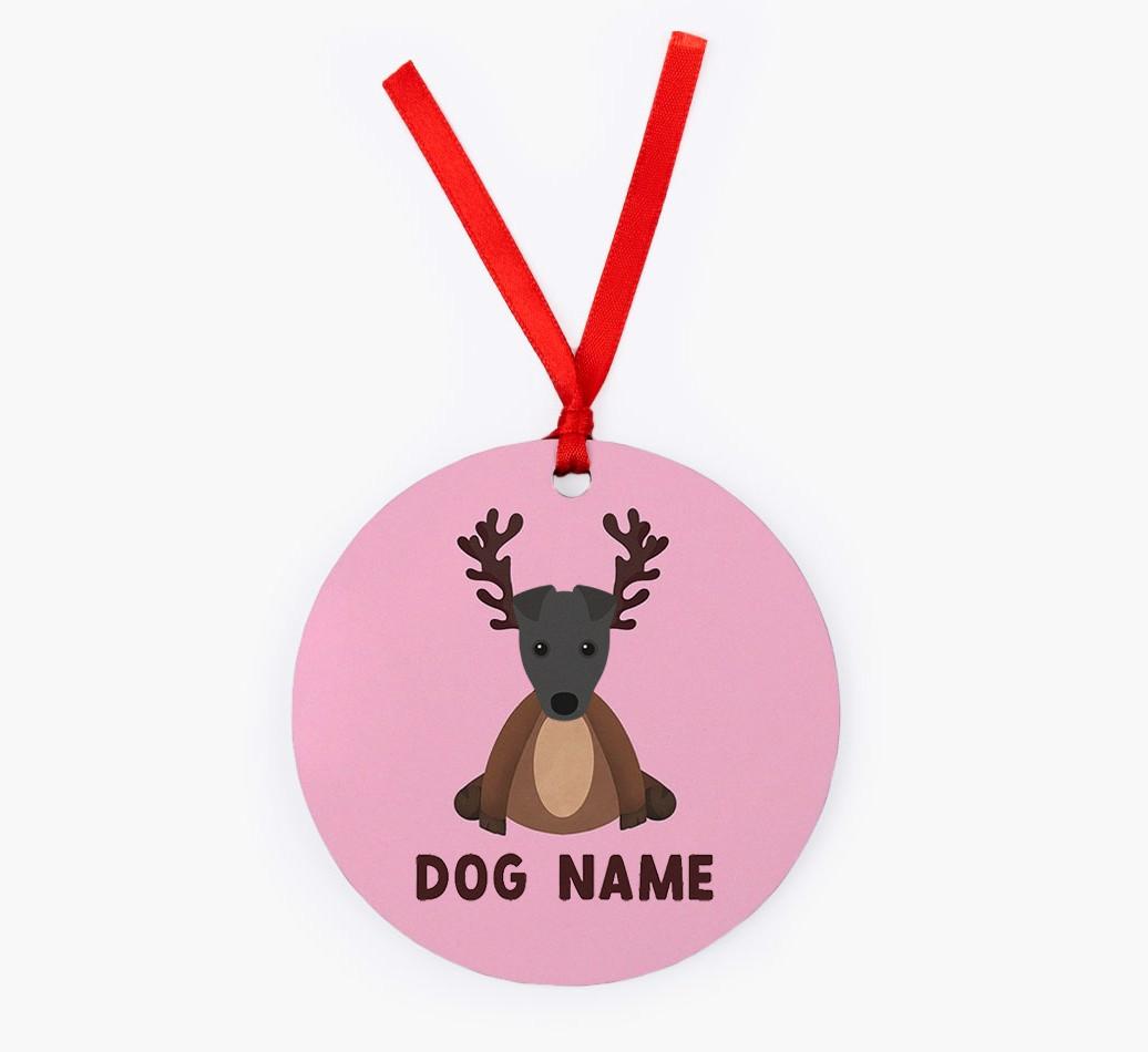 Reindog: Personalized {breedFullName} Christmas Decoration