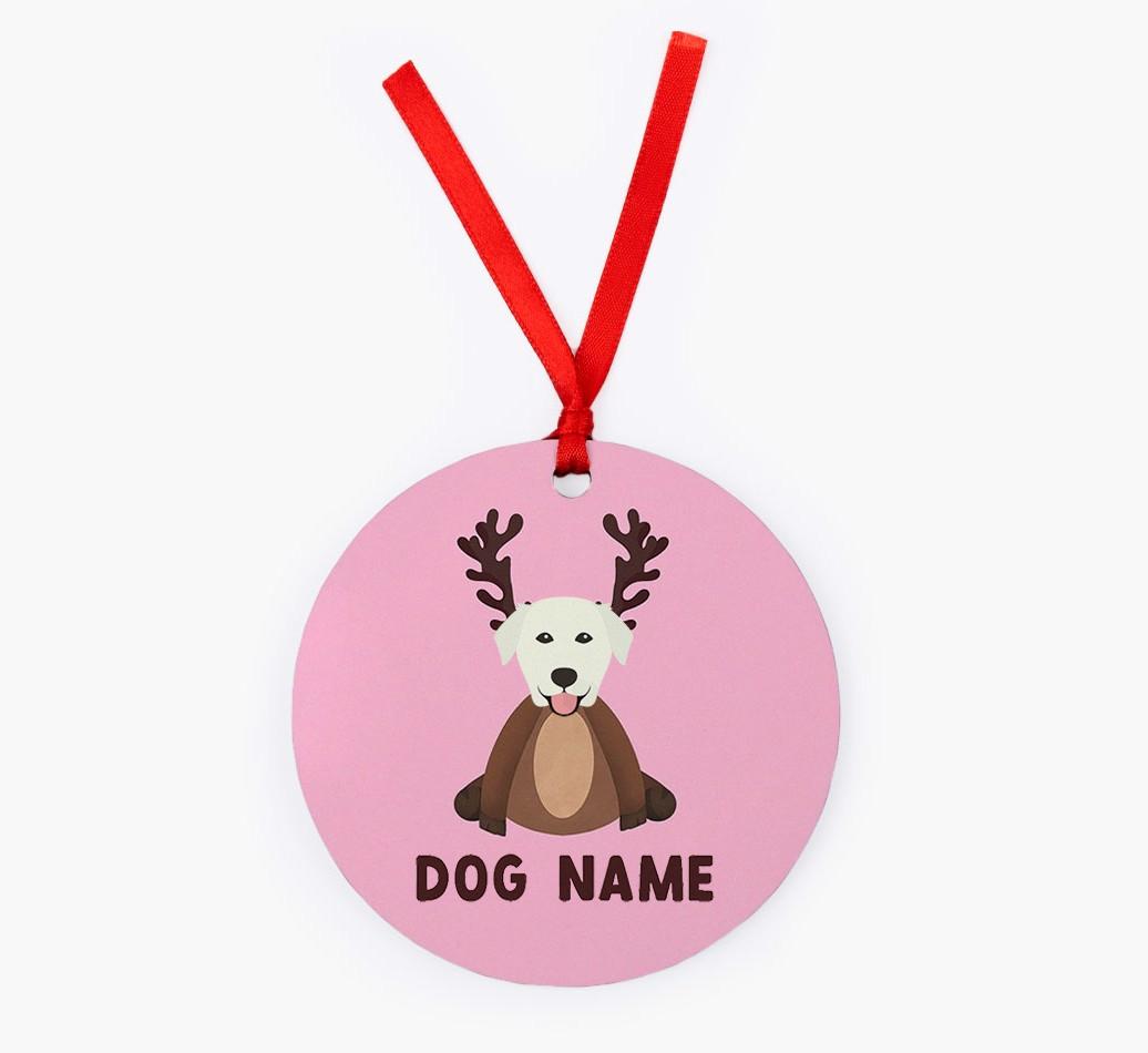 Reindog: Personalized {breedFullName} Christmas Decoration