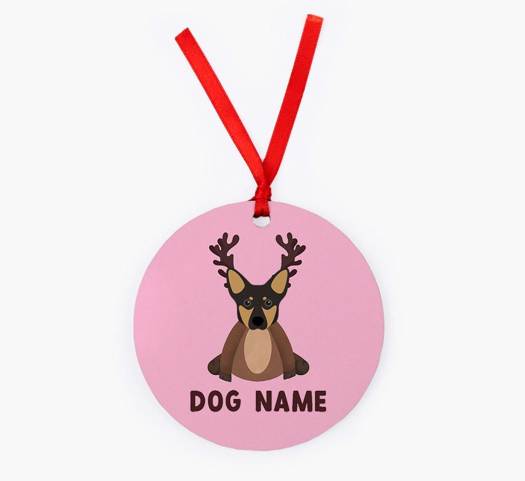 Reindog: Personalized {breedFullName} Christmas Decoration