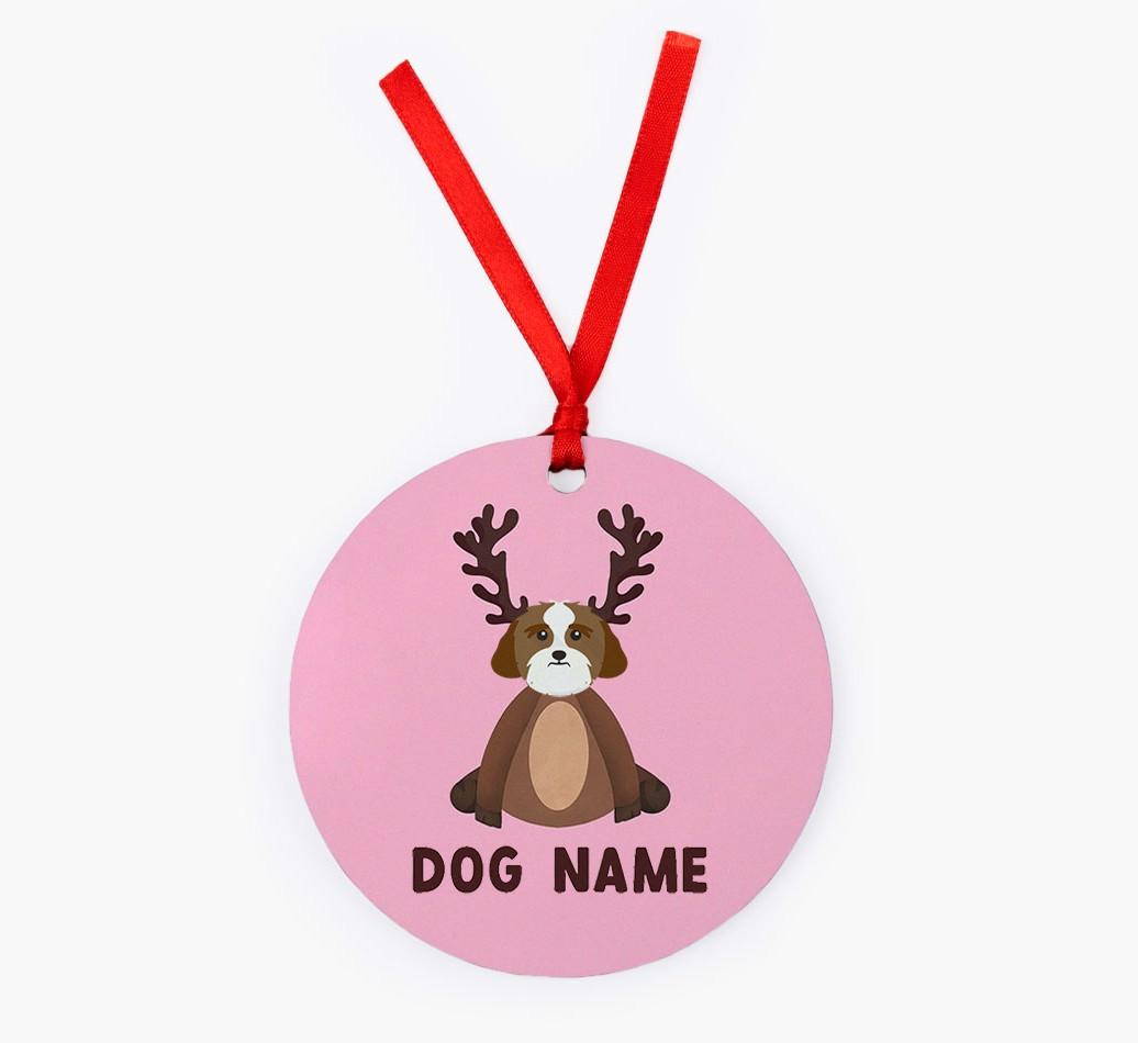 Reindog: Personalized {breedFullName} Christmas Decoration