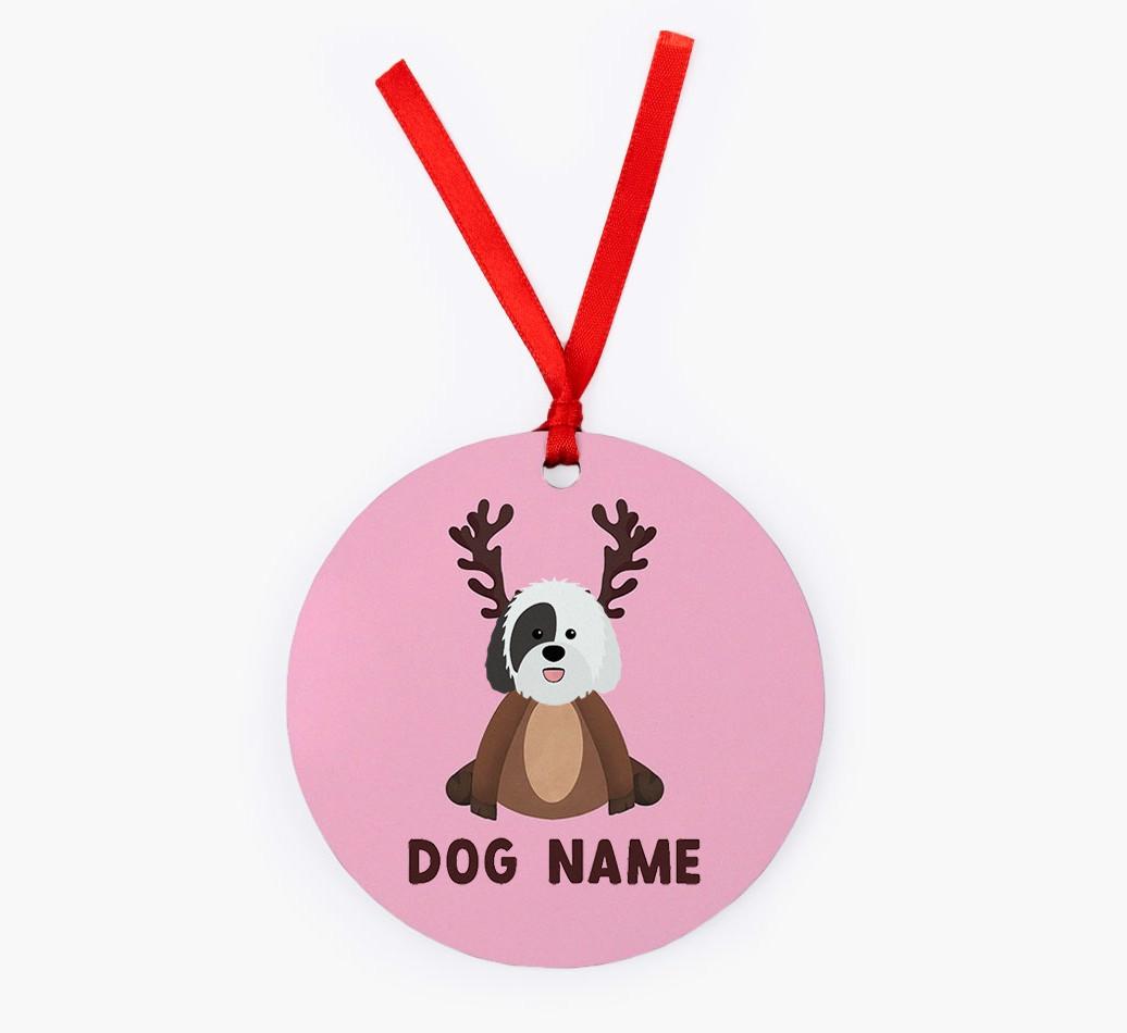 Reindog: Personalized {breedFullName} Christmas Decoration