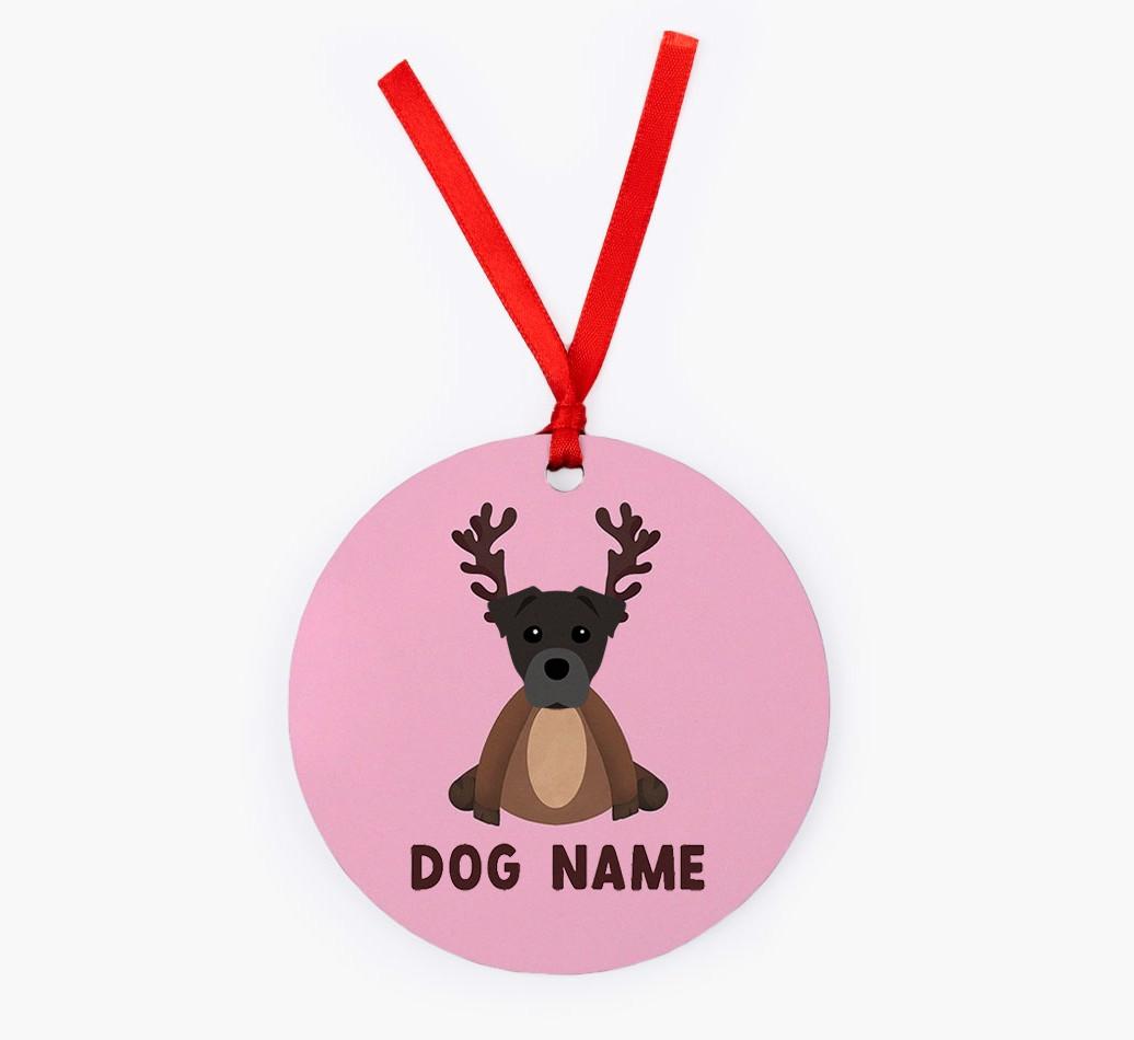 Reindog: Personalized {breedFullName} Christmas Decoration