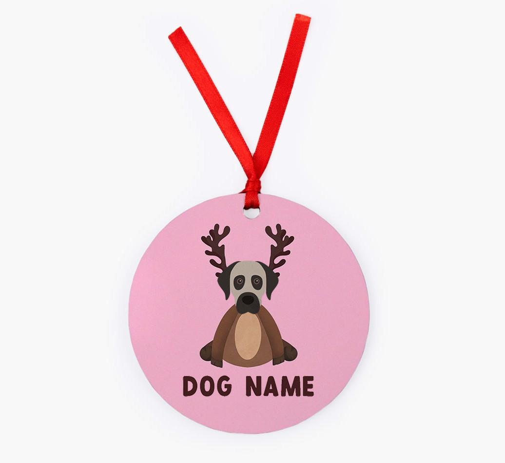 Reindog: Personalized {breedFullName} Christmas Decoration