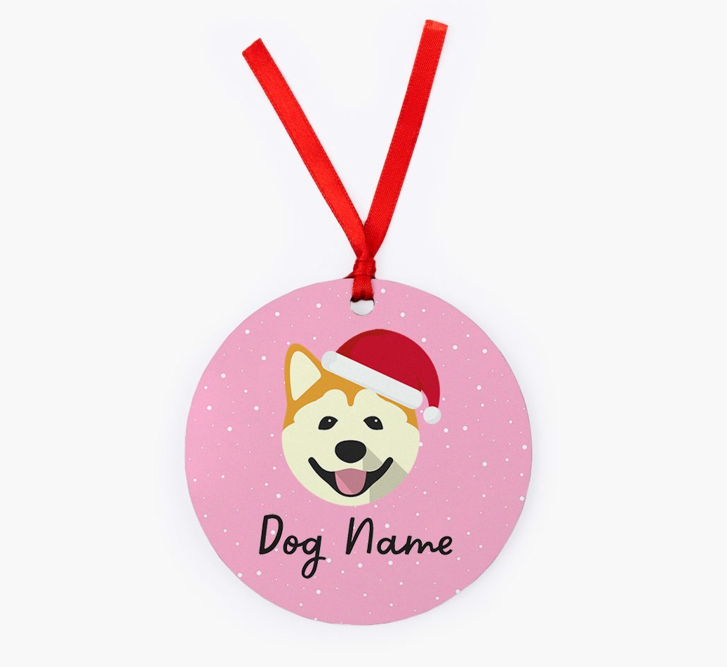 Snow: Personalised {breedFullName} Christmas Decoration