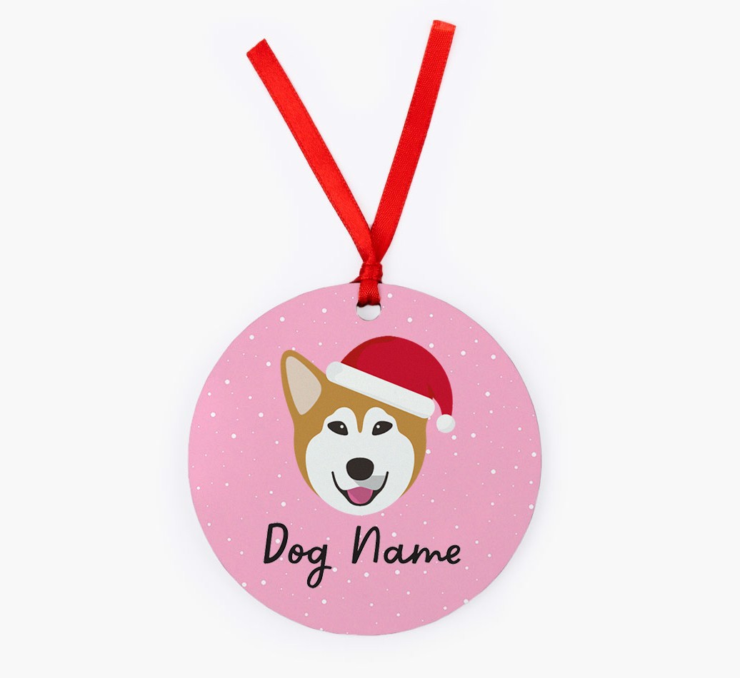 Snow: Personalized {breedFullName} Christmas Decoration
