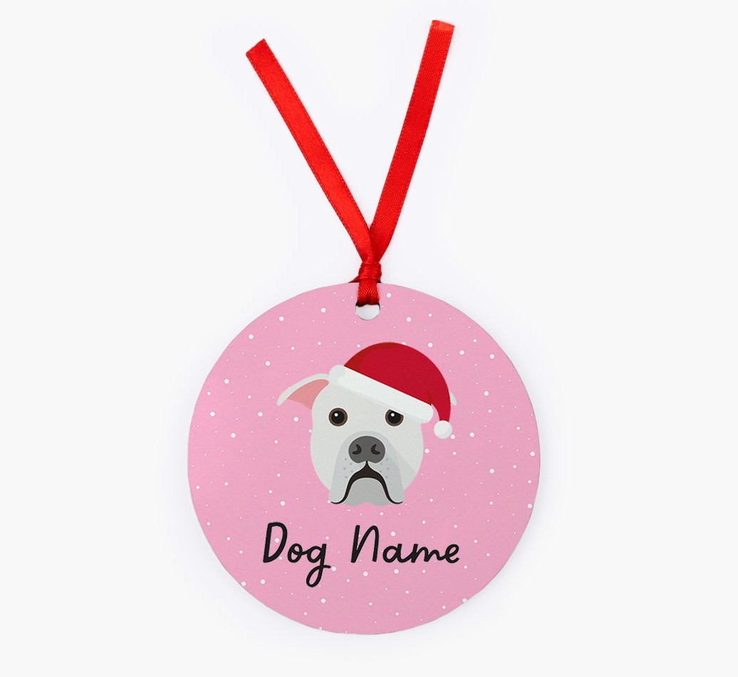 Snow: Personalised {breedFullName} Christmas Decoration
