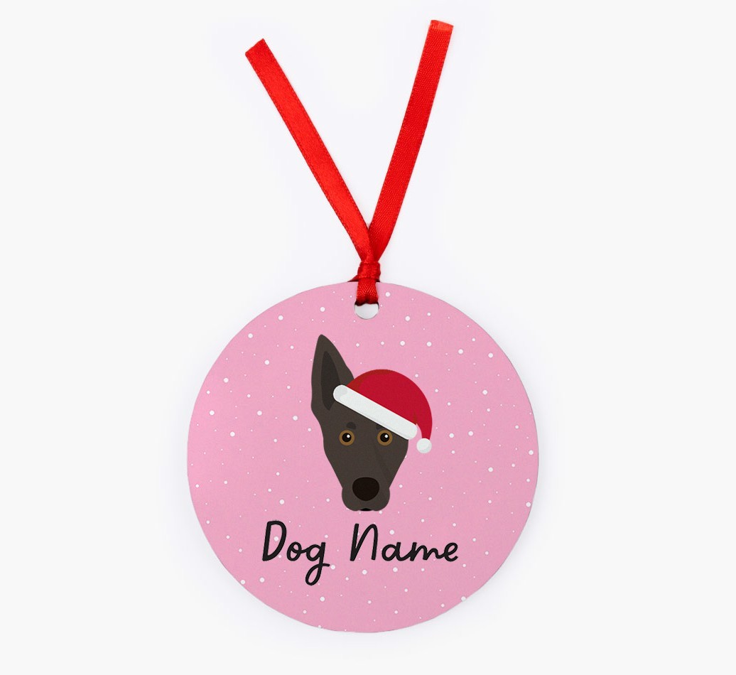 Snow: Personalised {breedFullName} Christmas Decoration