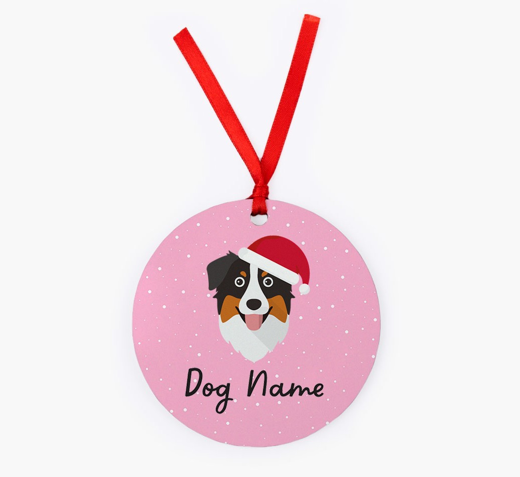 Snow: Personalised {breedFullName} Christmas Decoration