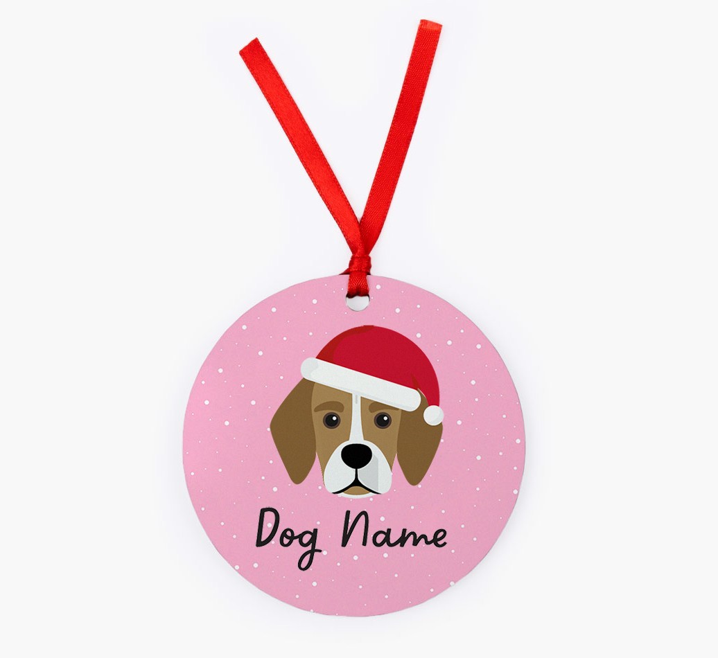 Snow: Personalized {breedFullName} Christmas Decoration