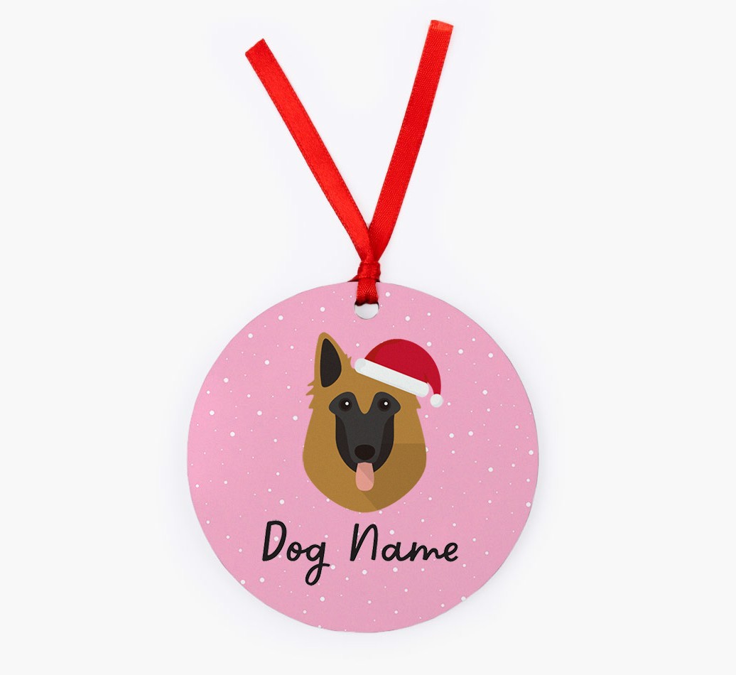 Snow: Personalised {breedFullName} Christmas Decoration