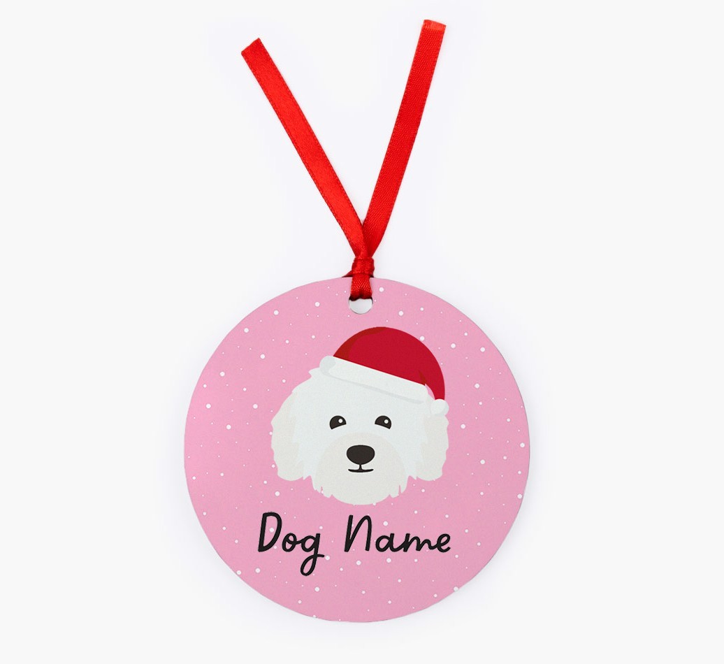 Snow: Personalised {breedFullName} Christmas Decoration