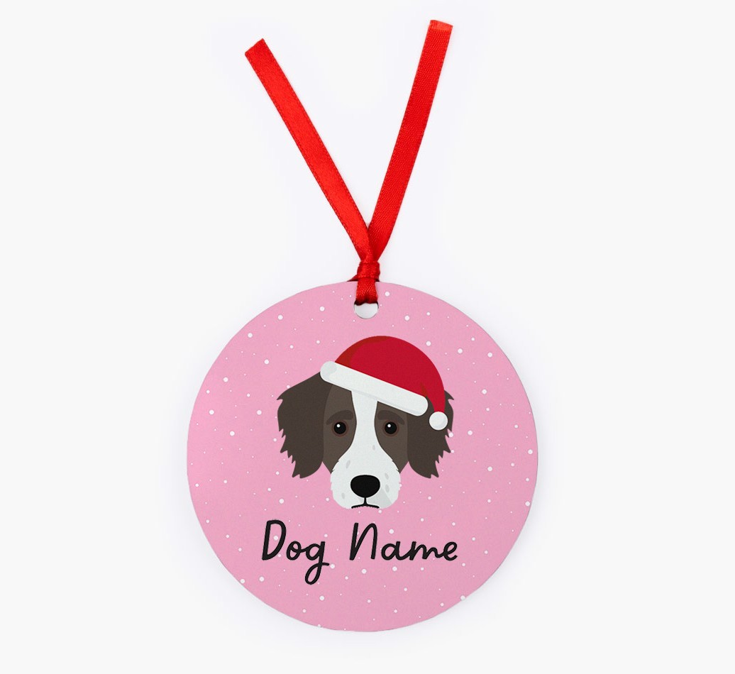 Snow: Personalised {breedFullName} Christmas Decoration