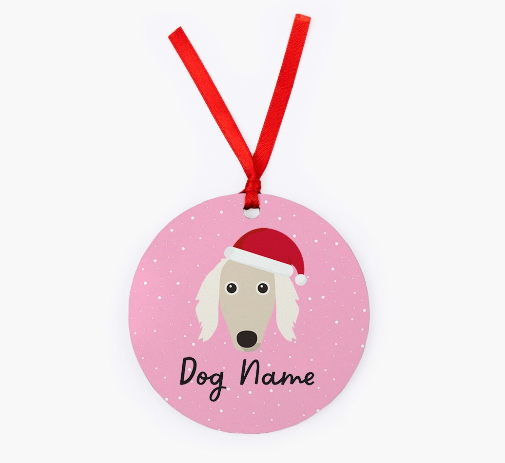 Snow: Personalised {breedFullName} Christmas Decoration