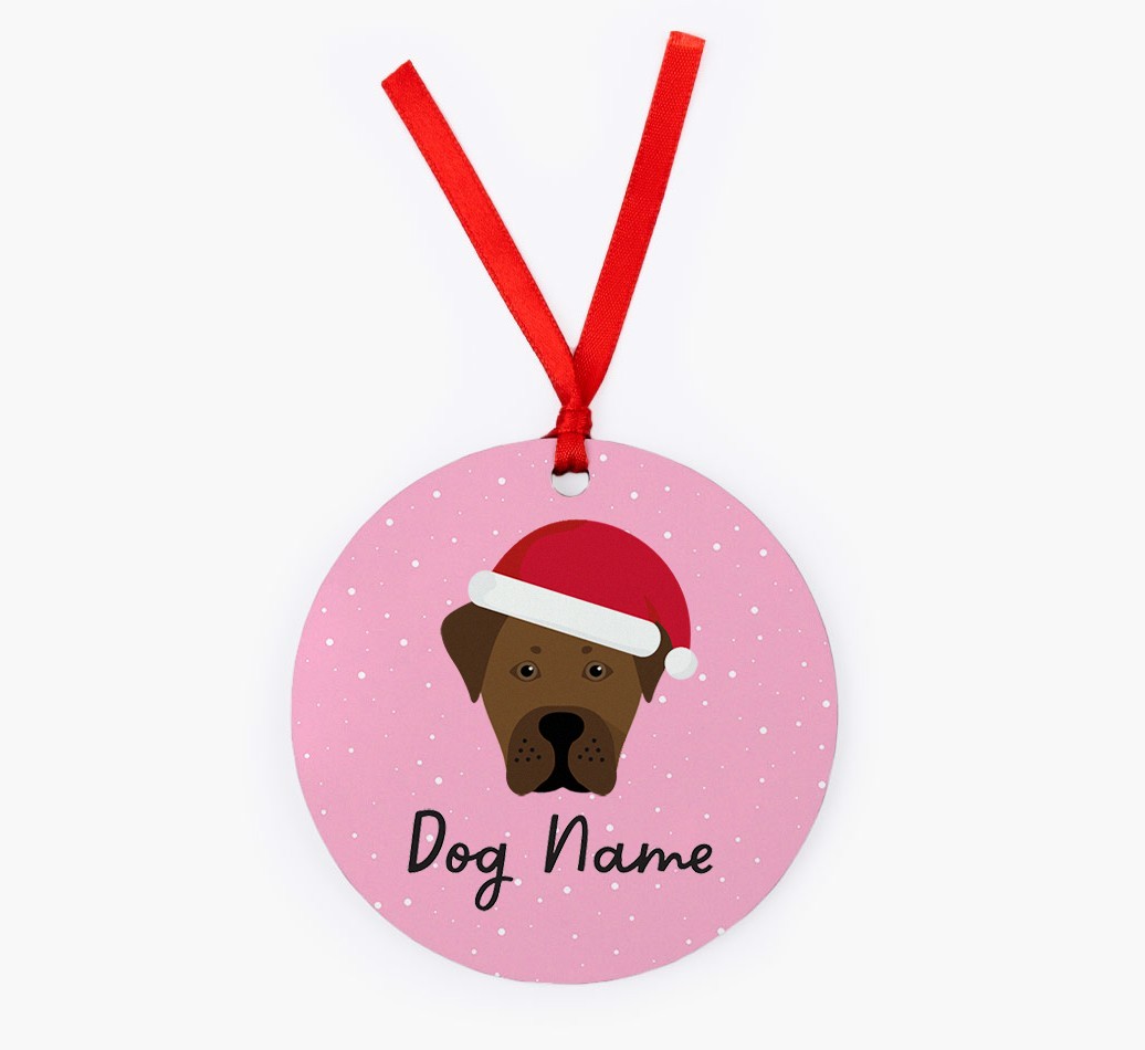 Snow: Personalised {breedFullName} Christmas Decoration