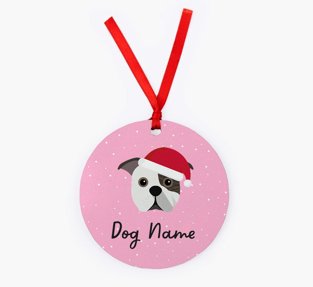 Snow: Personalized {breedFullName} Christmas Decoration