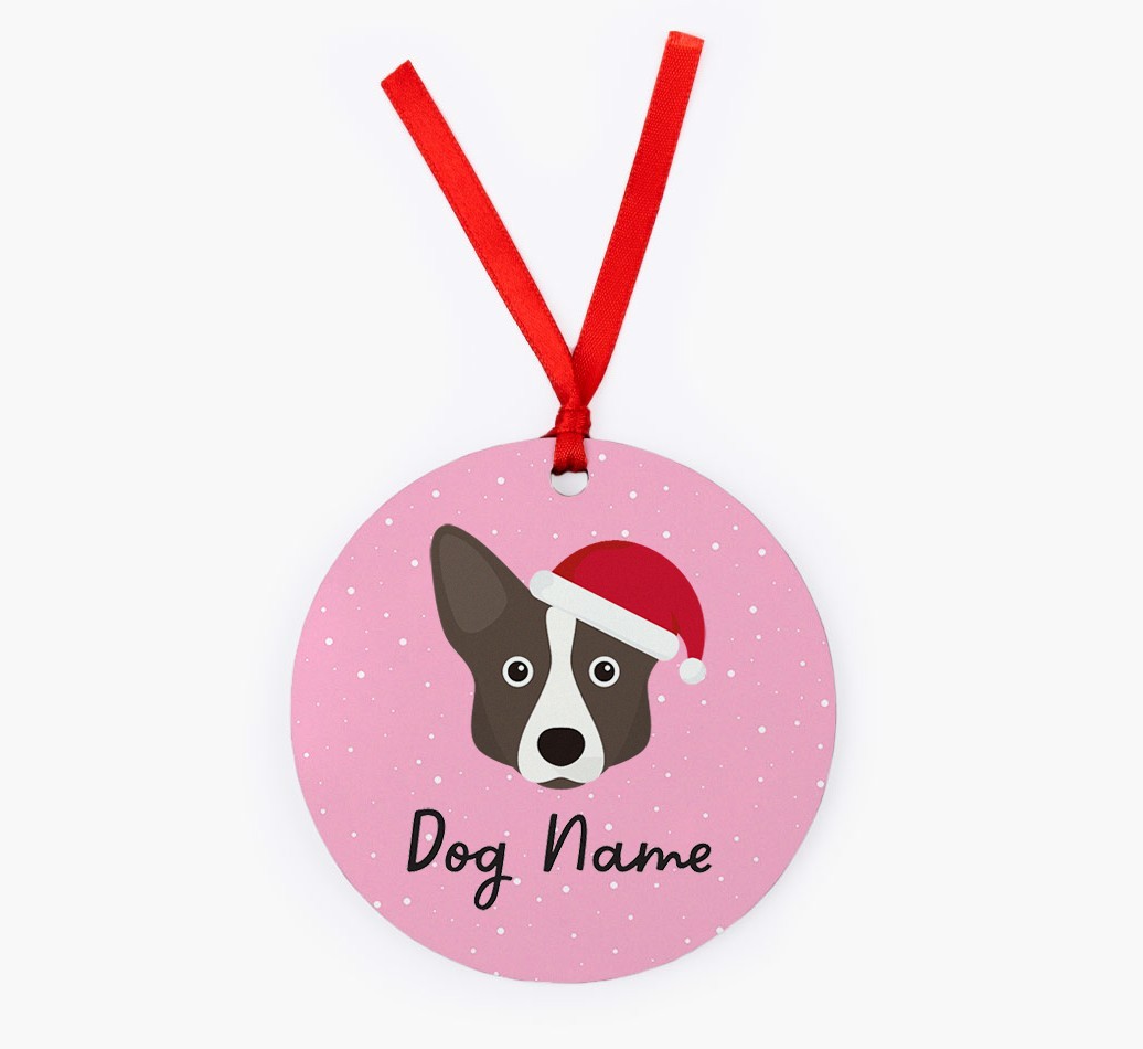 Snow: Personalised {breedFullName} Christmas Decoration