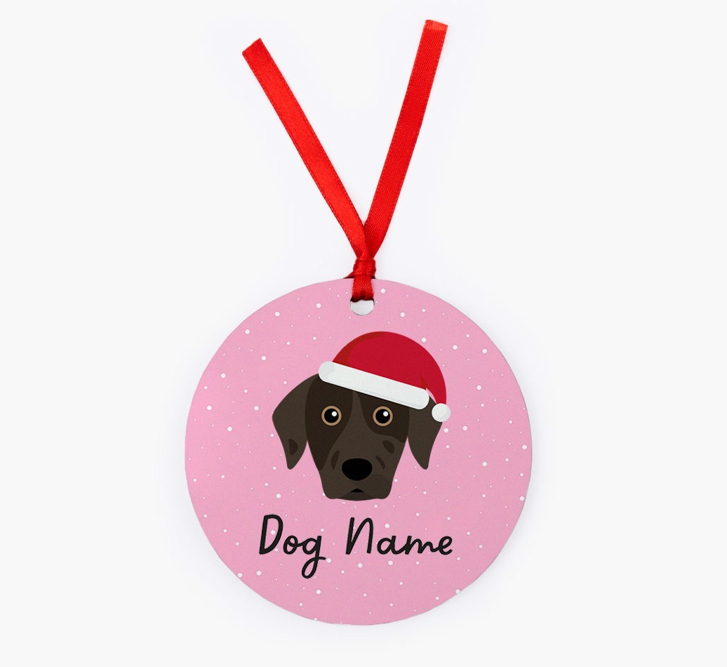 Snow: Personalised {breedFullName} Christmas Decoration