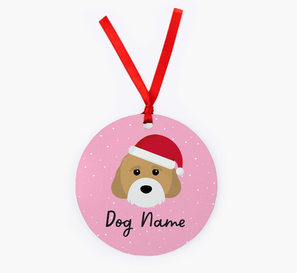 Snow: Personalised {breedFullName} Christmas Decoration