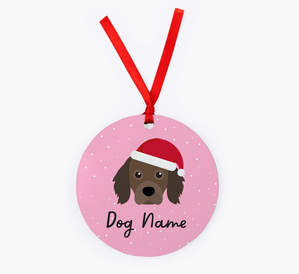 Snow: Personalised {breedFullName} Christmas Decoration