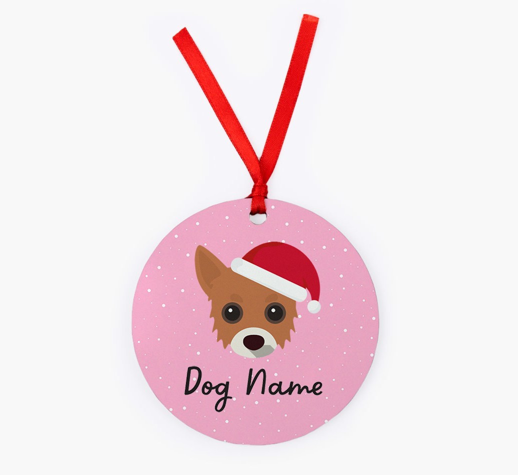 Snow: Personalised {breedFullName} Christmas Decoration
