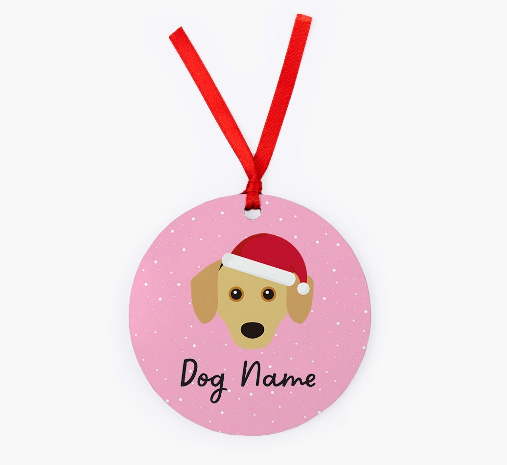 Snow: Personalised {breedFullName} Christmas Decoration