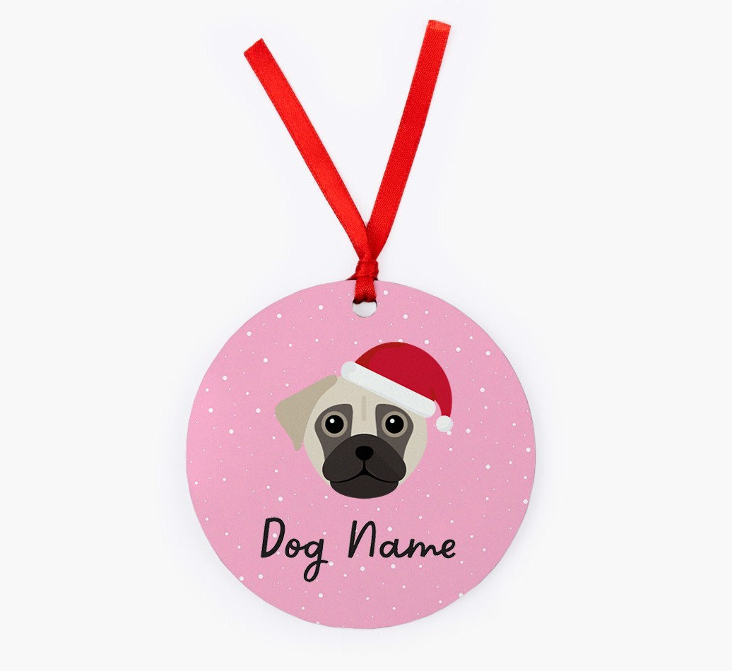 Snow: Personalised {breedFullName} Christmas Decoration