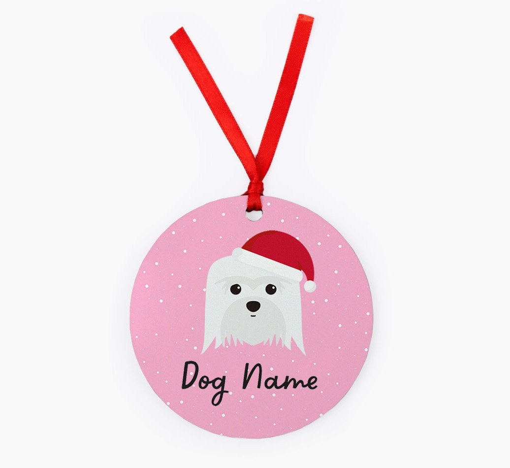 Snow: Personalised {breedFullName} Christmas Decoration
