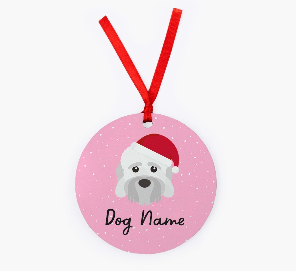Snow: Personalised {breedFullName} Christmas Decoration