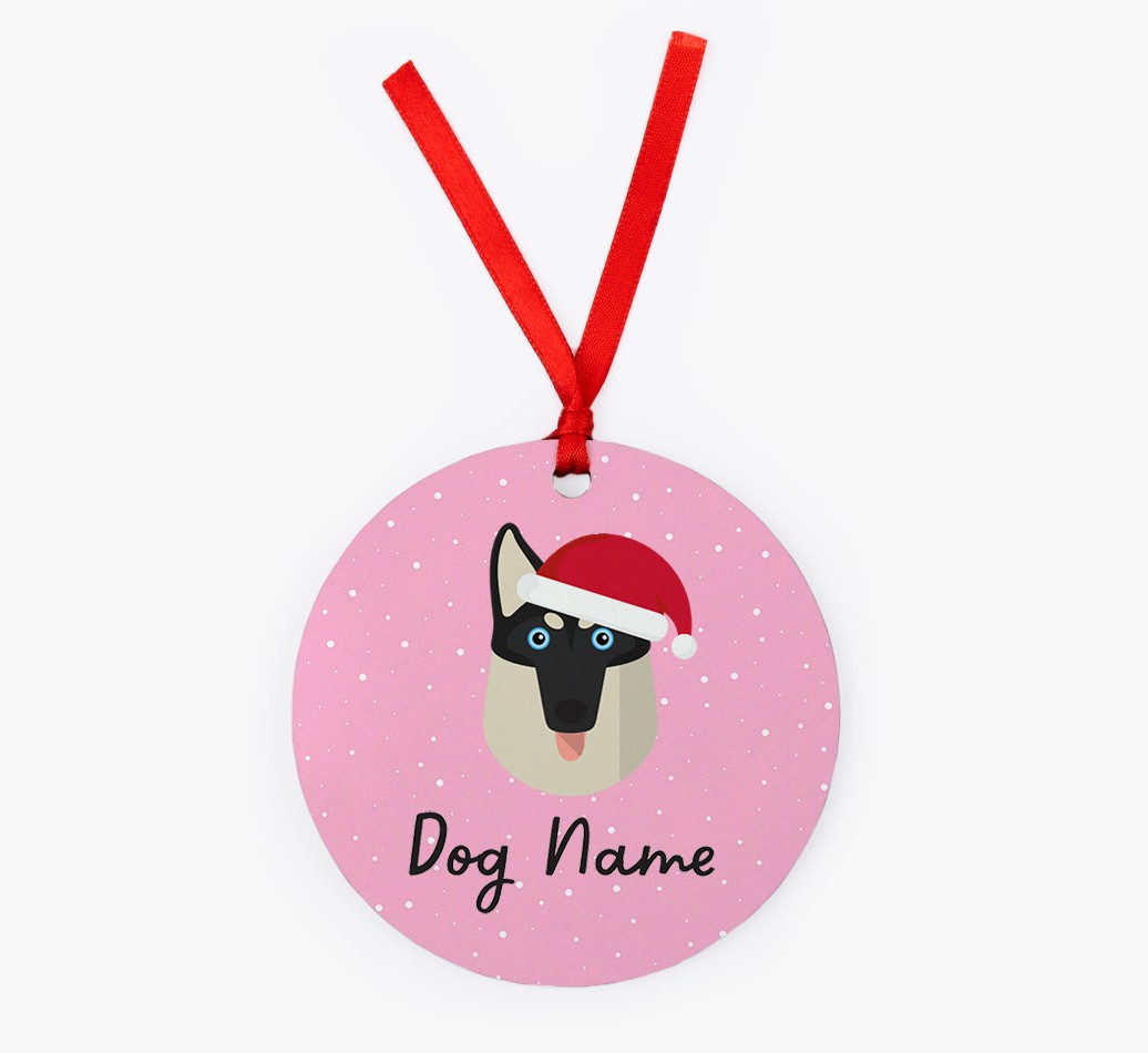 Snow: Personalized {breedFullName} Christmas Decoration