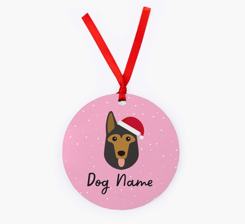 Snow: Personalised {breedFullName} Christmas Decoration